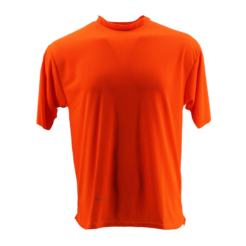 SCHAMPA Coolskin Short Sleeve Shirt: Neon Hi-Vis Safety Orange