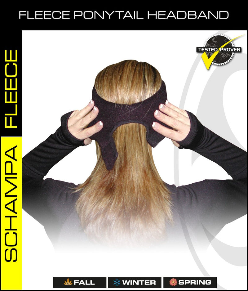 Load image into Gallery viewer, SCHAMPA Fleece Ponytail Headband Double Layer
