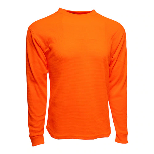 SCHAMPA Old School Thermal Shirt: Safety Neon Orange