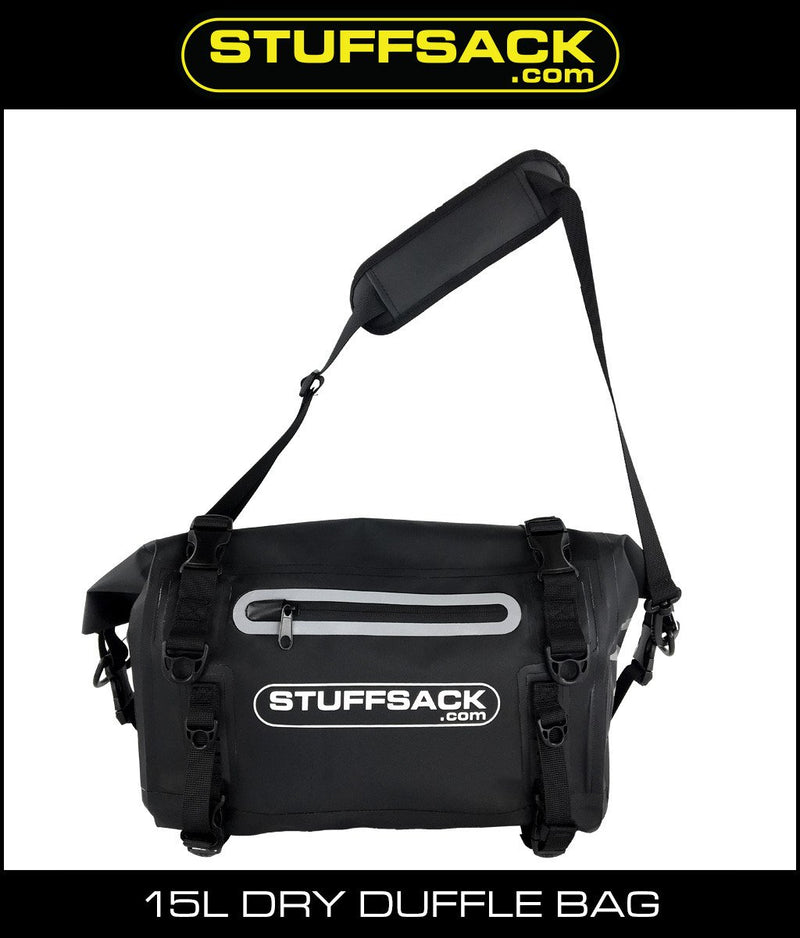 Load image into Gallery viewer, STUFFSACK Dry Duffle Bag - 15L Black
