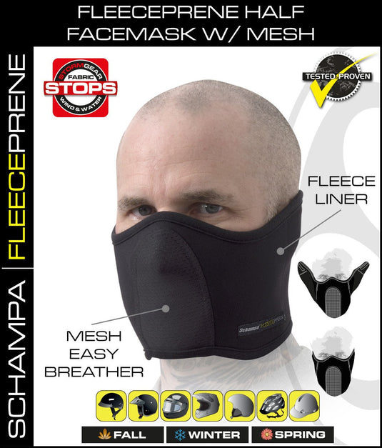 SCHAMPA Fleeceprene Half Face Mask w/ Mesh Breather